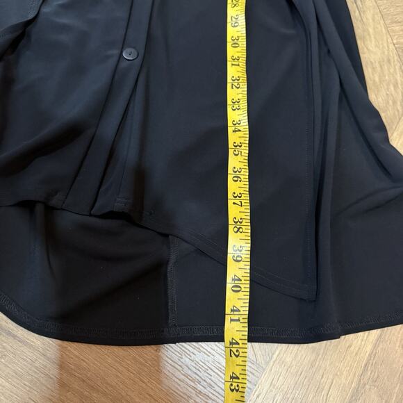 Sympli Long Vest Button Cardigan Black Jersey Knit Women’s Size 8 - Picture 7 of 7